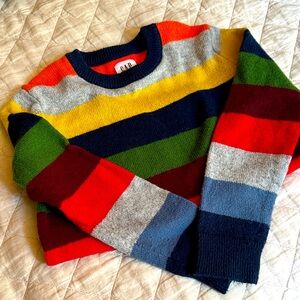 GAP Kid’s Multicolor Striped Crewneck Sweater
